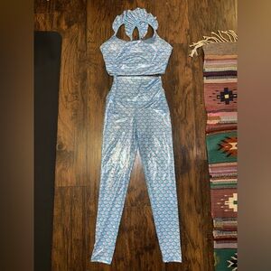 Olyn Body Mermaid Scale Two-Piece Set Made in Costa Rica Size M